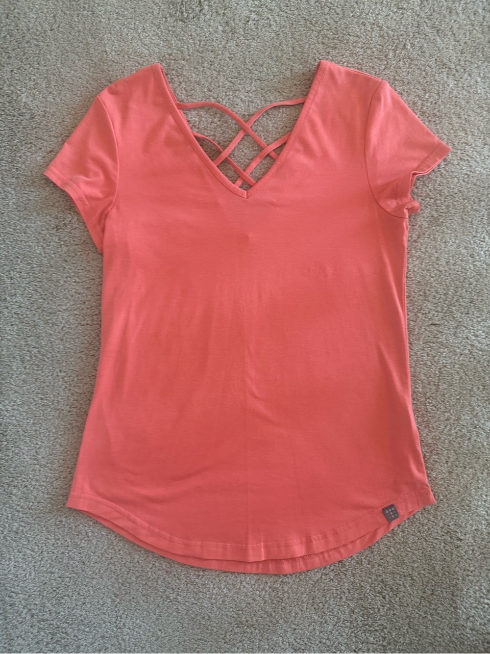 Title Nine Women’s Coral Crisscross V-Neck Top